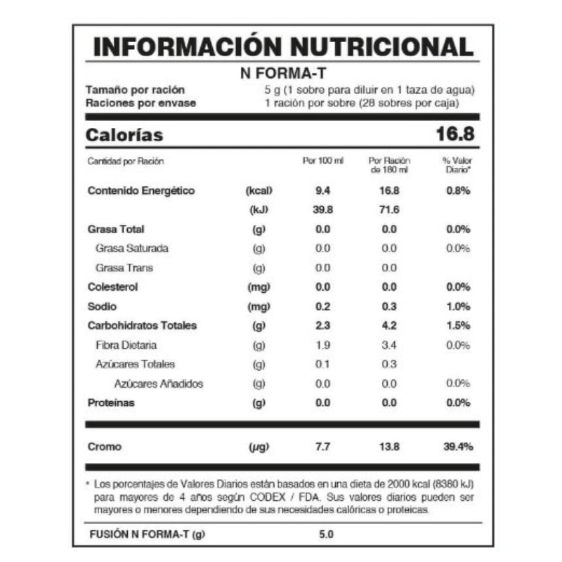 Tabla Nutricional FORM T