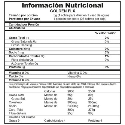 Golden FLX Fuxion Té Antioxidante para Flexibilidad Articular