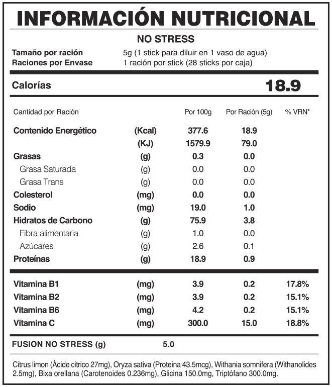 NO STRESS Fuxion - Relajante Natural