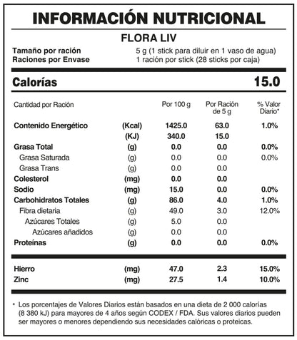 FLORA LIV FuXion - Bebida Probiótica Flora Intestinal