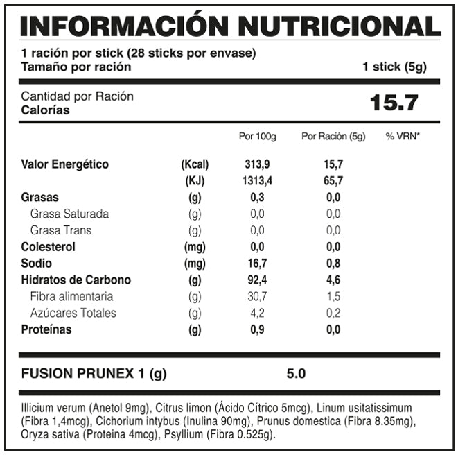 PRUNEX 1 FuXion - Prisão de ventre e desintoxicação do cólon