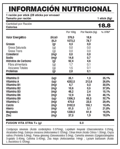 VITA XTRA T+ FuXion - Bebida Energética y Antioxidante